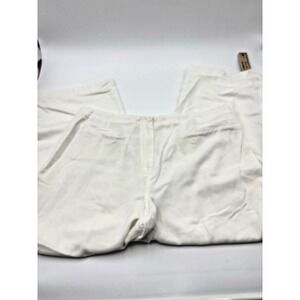 Pendleton White Tenecel Button Pull On‎ Pants Size 18 Stretch Coastal
